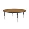 Correll Round Adjustable Height Activity Kids School Table, High Pressure Laminate, Medium Oak A60-RND-06 - alternate 1
